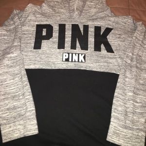 Grey & Black PINK Hoodie